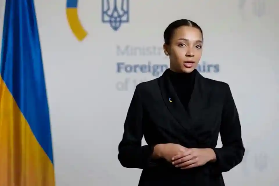 3AFB0C0D 682F 41EE A21E F5996034AECD Ukraine unveils AI-generated foreign ministry spokesperson