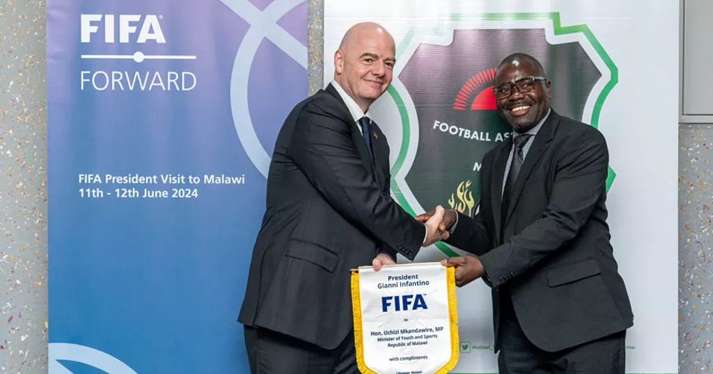 image 127 FIFA president visits Malawi for first time, offers condolences over passing of nation's VP