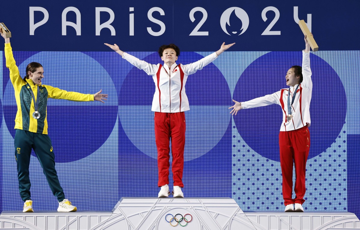 2EE225FD 7C57 43E6 A6C3 D5D32E916609 Chinese diver Chen Yiwen wins women's 4m springboard at Paris Olympic Games