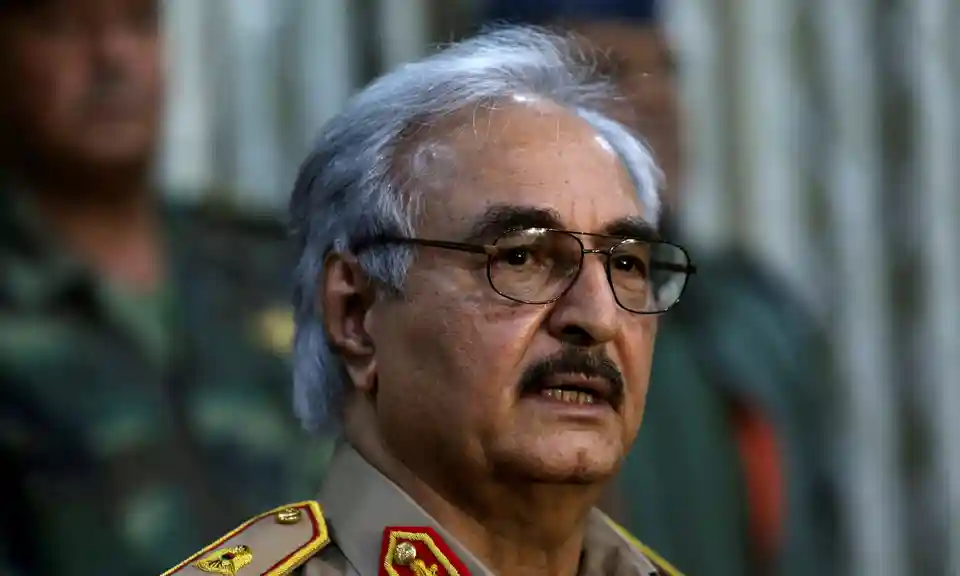 D549E452 C812 4C00 AF99 8CB38425C710 The Libyan National Army denied the attempted closure of El Sharara oilfield was in reprisal for a European arrest warrant being issued for the son of their leader, Khalifa Haftar (above).