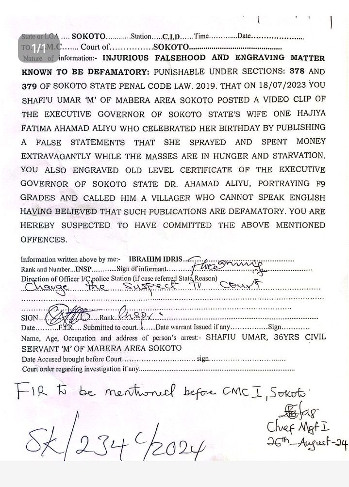 EADC6868 D1D4 41B5 8E5D D1E9ED98CFB3 Tambuwal's Aide Remanded for Allegedly Defaming Sokoto Governor's Wife