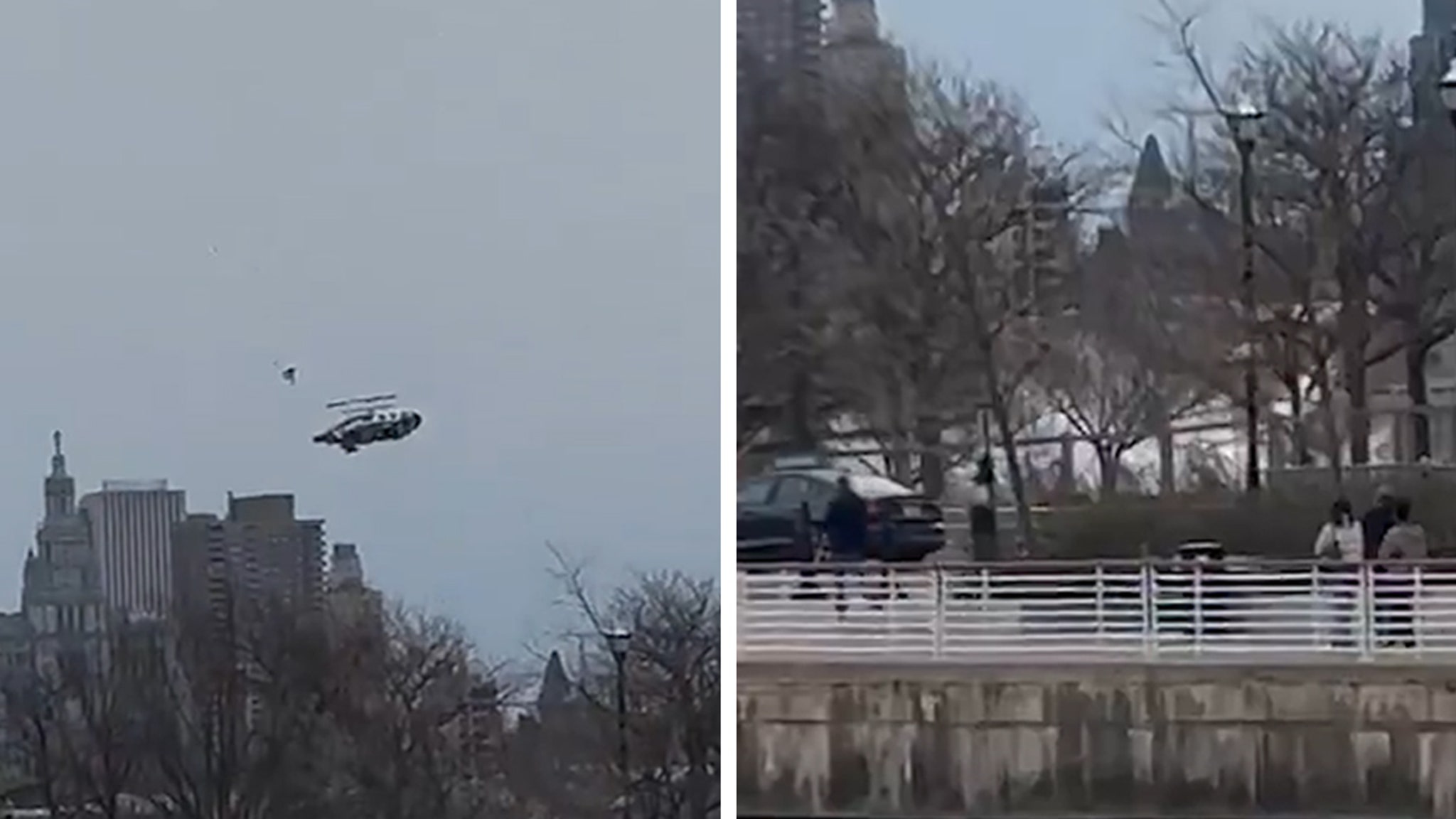 Helicopter Crashes Into Hudson River in New York City