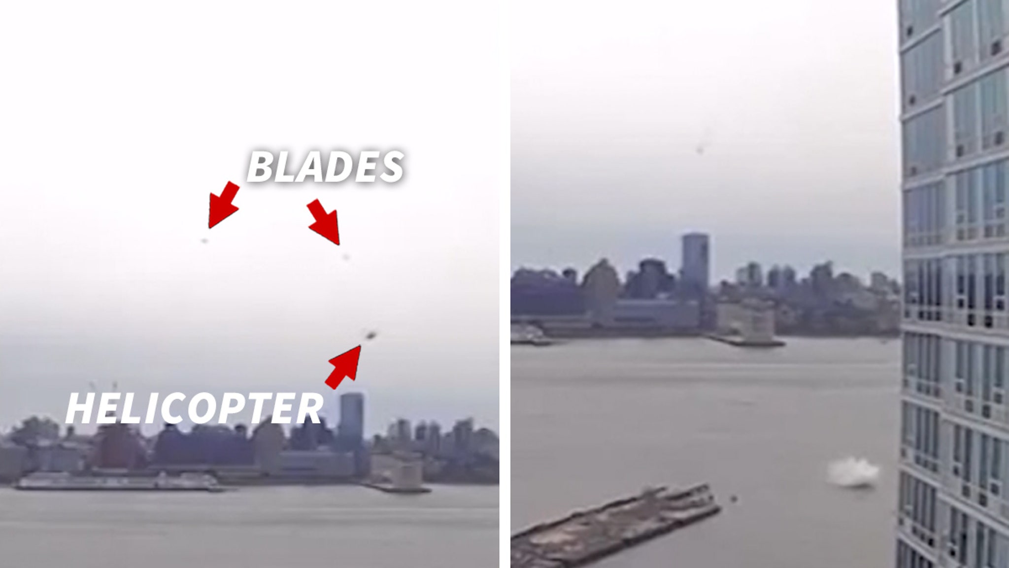 New Angle of NYC Helicopter Crash Shows Parts Flying Off Before River Impact