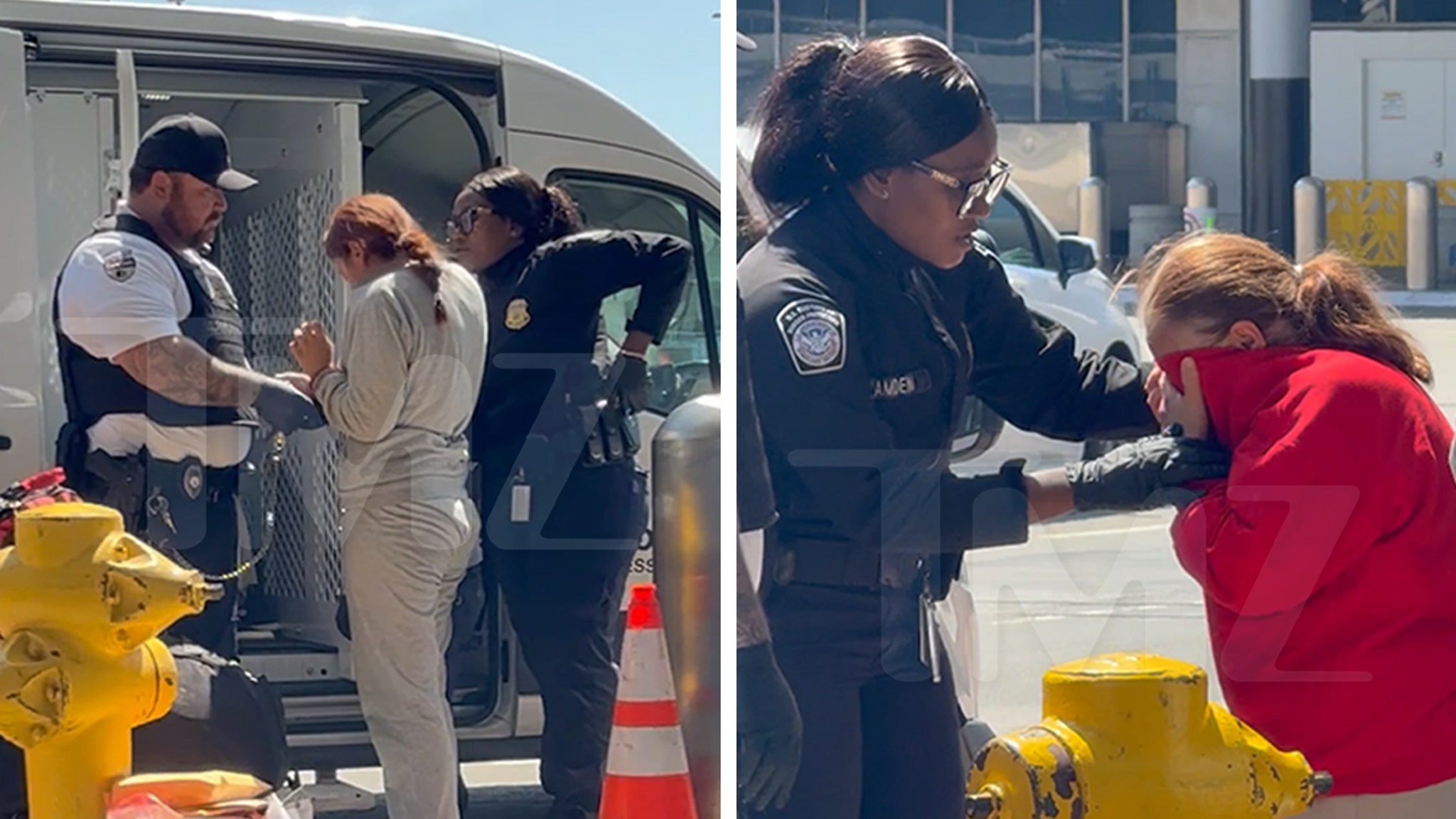 Alleged Illegal Aliens Handcuffed at LAX, Emotional Before Removal Flight