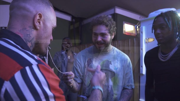Post Malone Enjoys Magic Trick in Paris Post Malone