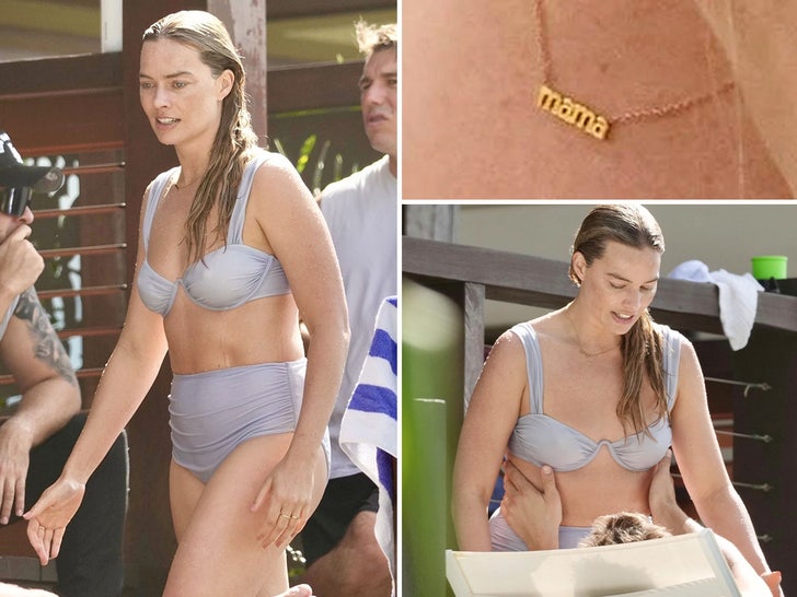 Margot Robbie & Tom Ackerley Soak Up the Sun Beachside