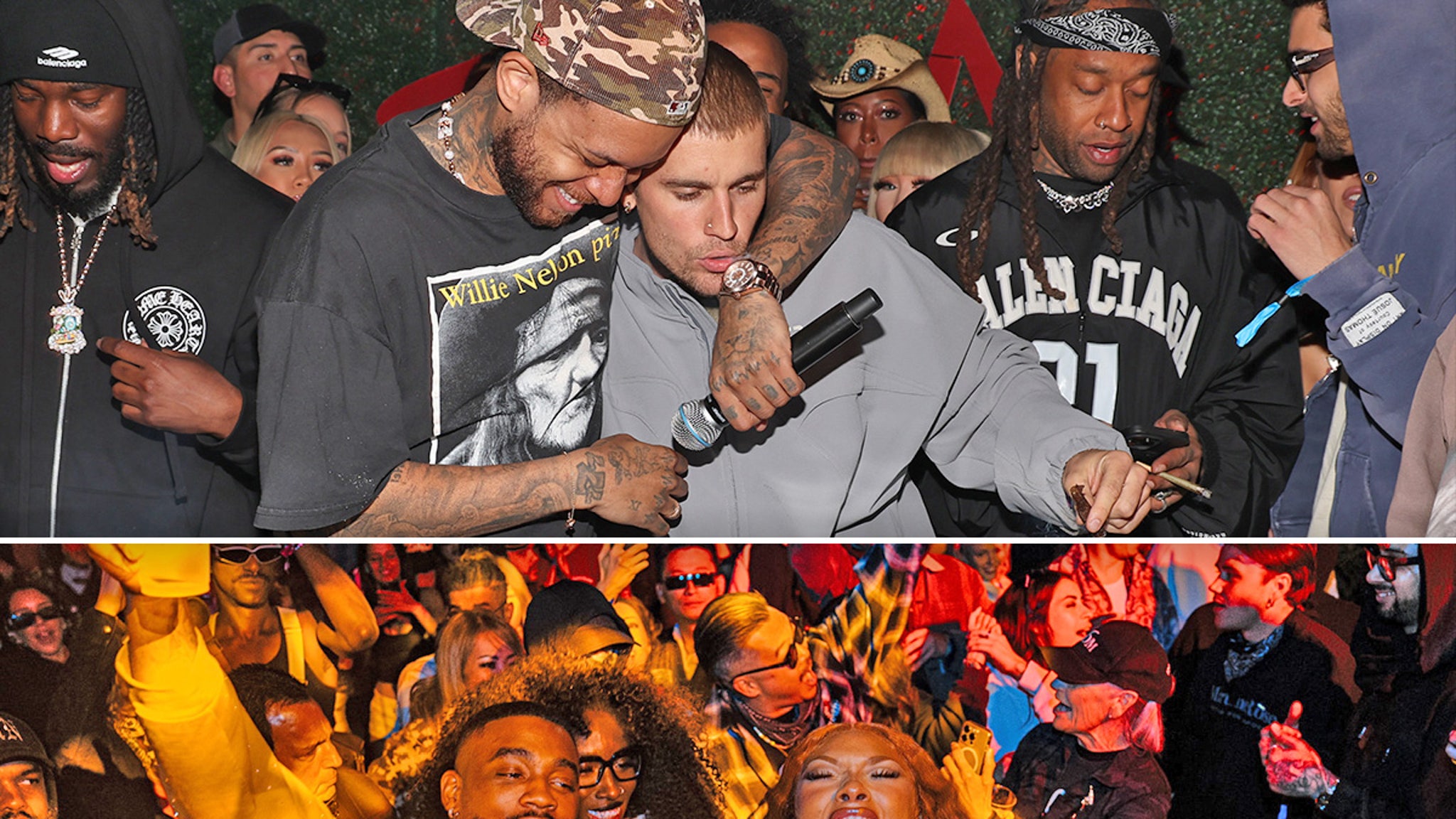 Justin Bieber Looks Happy at Star-Studded Event Near Coachella