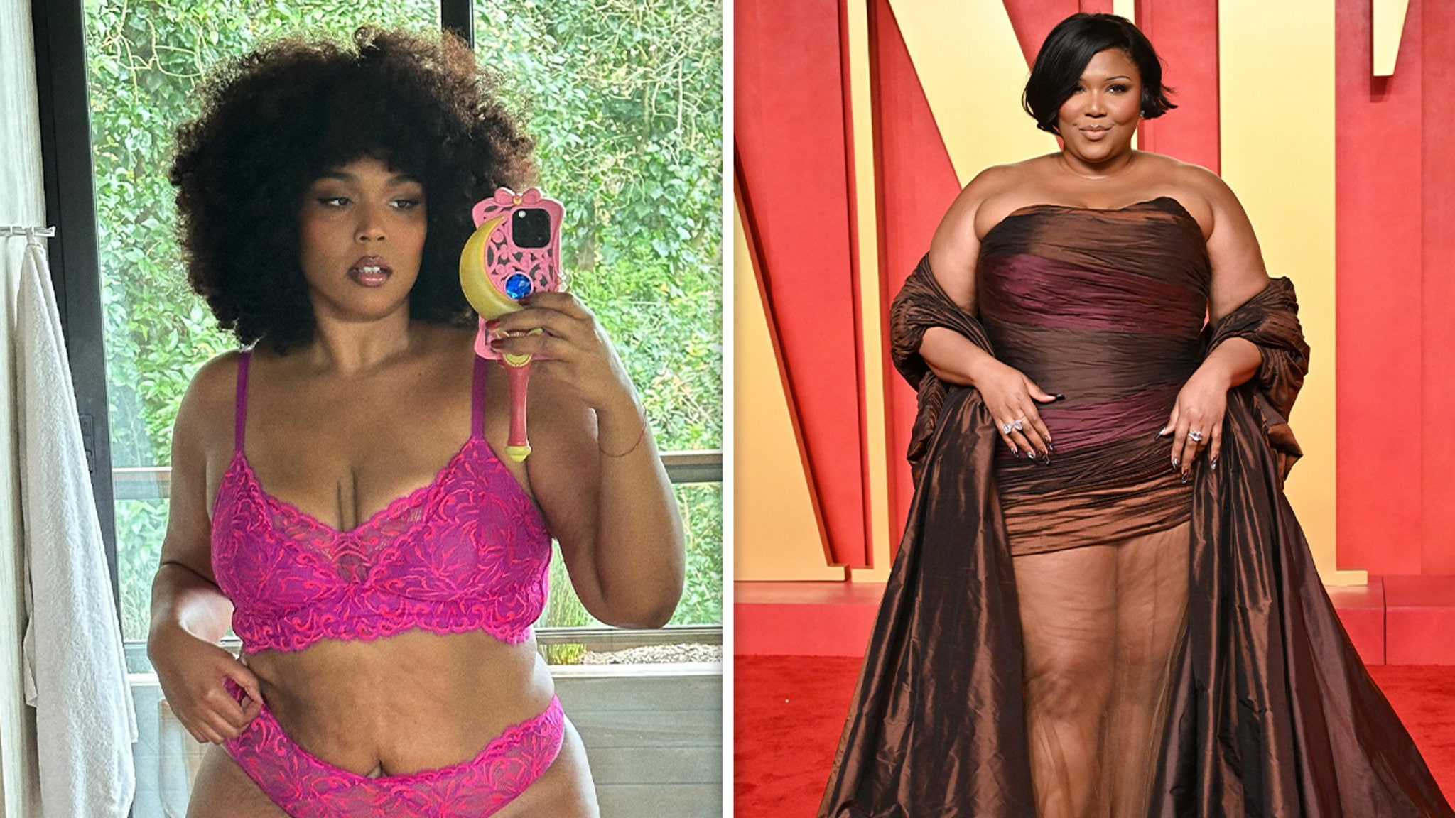 Lizzo Poses in Lacy Underwear While Showing Off Thinner Frame