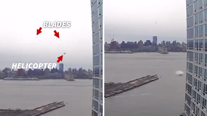 New Angle of NYC Helicopter Crash Shows Parts Flying Off Before River Impact 041125_helicopter_crash_new_angle_kal