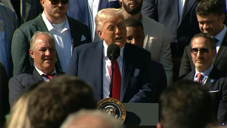 Donald Trump Says Taylor Swift's No Longer 'Hot' Since He Said He Hated Her donald-trump-eagles-swift-kal-04-28-2025