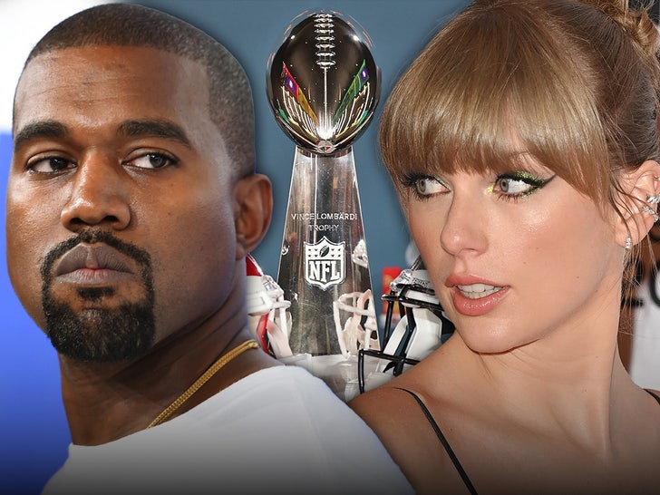 kanye west taylor swift superbowl lombardi trophy main getty