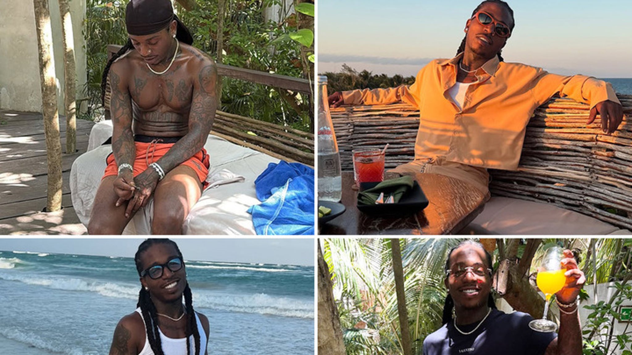 Singer Jacquees Livin' It Up on His Tulum Getaway
