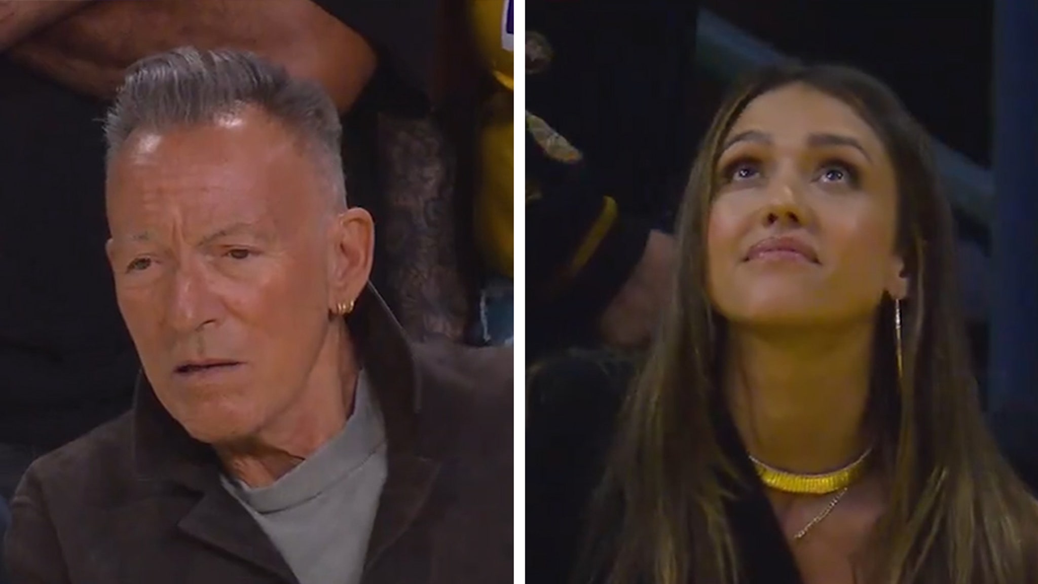Bruce Springsteen, Jessica Alba Among Celebs at Lakers Game