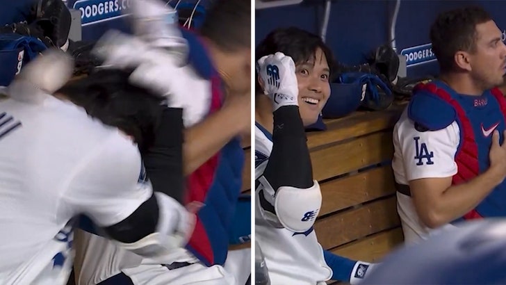 Shohei Ohtani Narrowly Avoids Mookie Betts' Foul Ball 041725_shohei_ohtani_kal