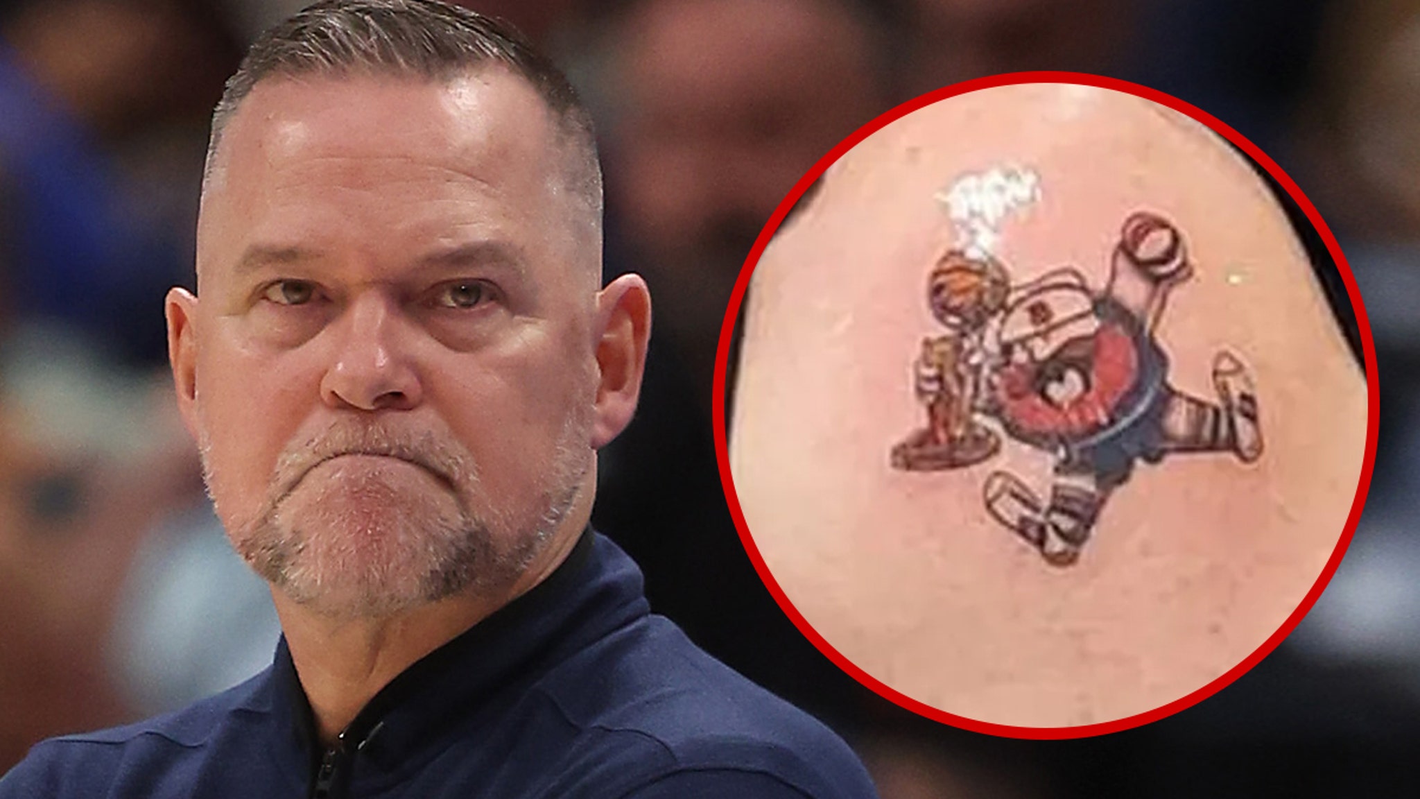 Michael Malone Tattoo Artist Down to Cover Up Nuggets Championship Ink