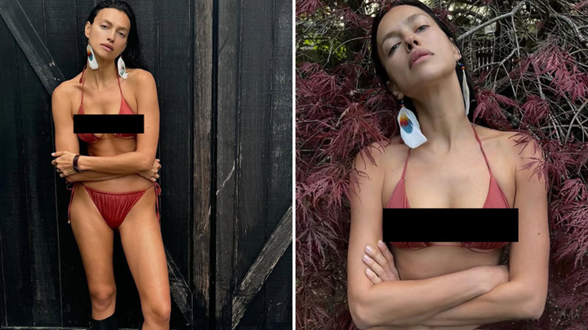 Irina Shayk -- Nothin' But My Red-Hot Bikini N' Boots!
