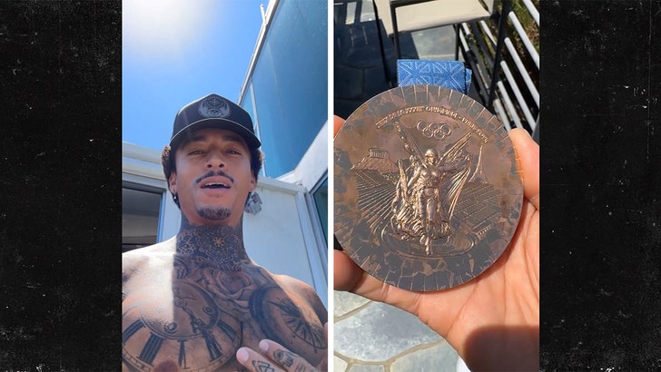 Nyjah Huston Says Tarnished Olympic Medal 'Getting Fixed Up' 080824-nyjah-huston-kal