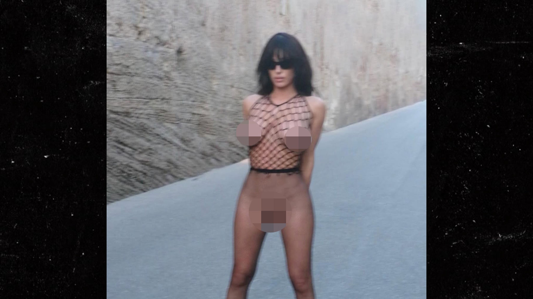 Bianca Censori Sizzles in Black Lingerie and Stilettos