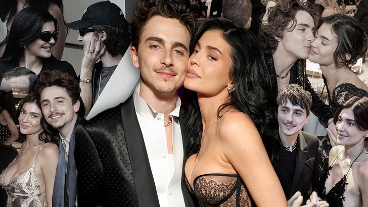 Kylie Jenner, Timothée Chalamet Kiss Courtside at Lakers Game 0310-Timothee-and-Kylie-Dating-timeline-video