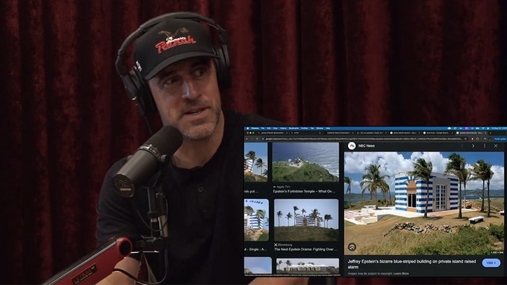 Joe Rogan 'Not Impressed' W/ Aaron Rodgers Comparing 'Ellen' Set To Epstein Island aaron-rodgers-kal-05-22-2025