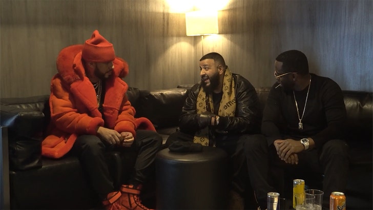 Diddy in Intense Convo With French Montana, DJ Khaled at Super Bowl LII Party, Exclusive Video diddy-superbowl-kal-05-13-2025