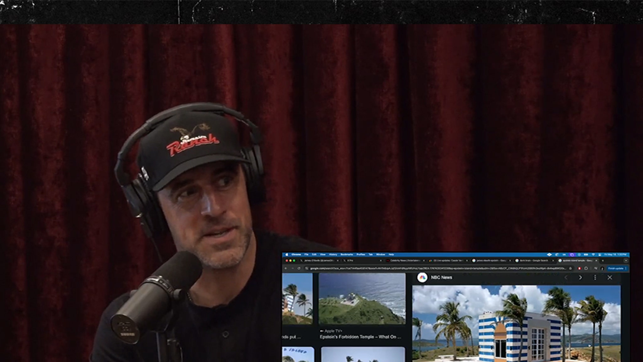 Joe Rogan 'Not Impressed' W/ Aaron Rodgers Comparing 'Ellen' Set To Epstein Island