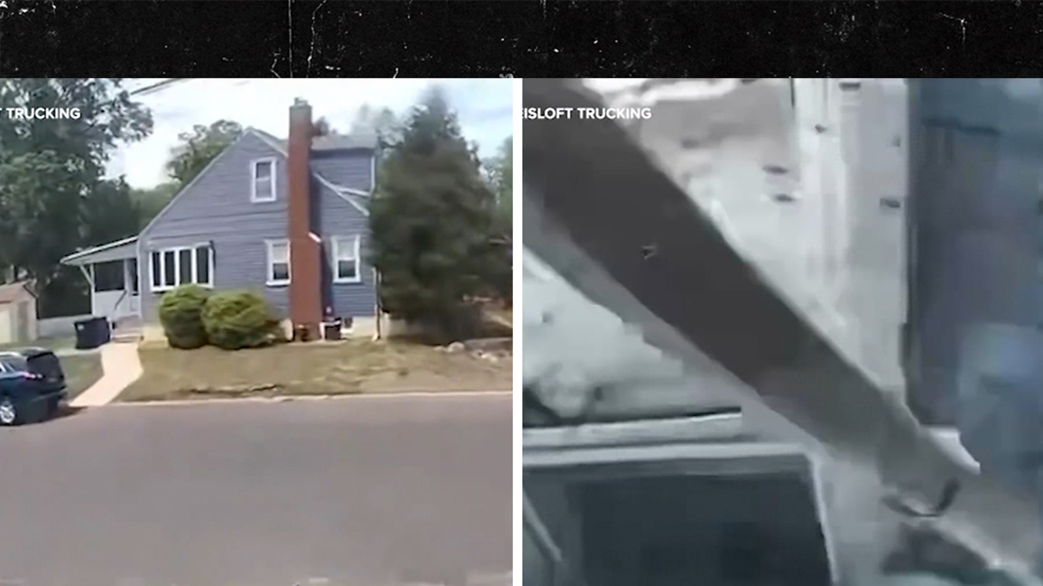 Dump Truck Crashes Through Suburban House, on Video, Injuring Resident