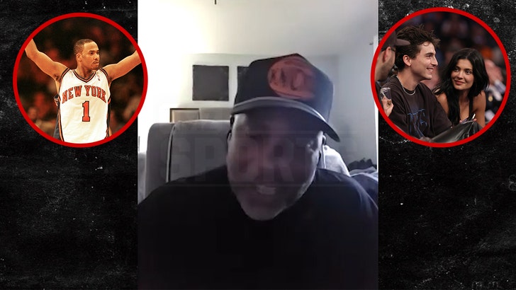 Ex-Knicks Star Chris Childs Not Ready To Call Kylie Jenner NY's Lucky Charm Yet chris-childs-kylie-timothee-kal-05-13-2025