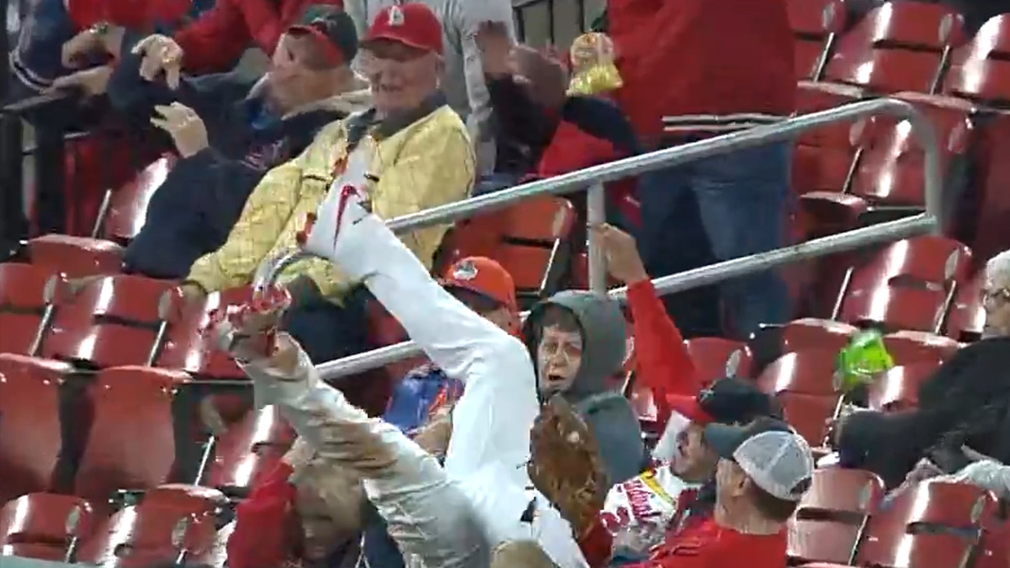 Cardinals' Nolan Arenado Lands On Small Kids After Making Insane Catch