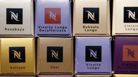 The global environmental award hit by accusations of greenwashing Getty Images Tubes of Nespresso coffee capsules.