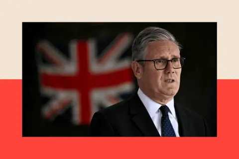 Benefits U-turn raises questions about Labour's long-term plan PA Media A close up of Sir Keir Starmer wearing glasses, with a UK flag in the background