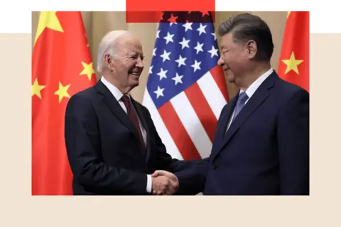 China's electric cars are cheaper, but is there a deeper cost? REUTERS/Leah Millis Former US President Joe Biden shaking hands with China's President Xi Jinping