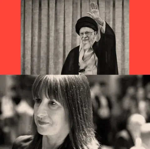 Israel-Iran another huge challenge for government BBC Treated image of Rachel Reeves and Ali Hosseini Khamenei