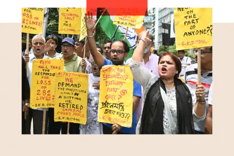How safe is the Boeing 787 Dreamliner, really? Getty Images Supporters and members of the Indian National Congress Party protest against the Indian government over an Air India plane crash on 16 June 2025.