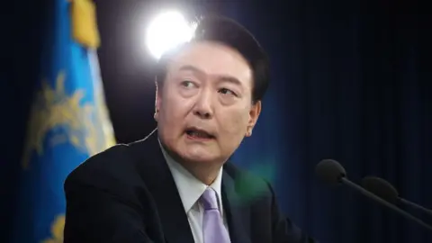 Lee Jae-myung wins South Korea presidency Getty Images South Korean President Yoon Suk Yeol attends a press conference on state affairs at the presidential office on November 07, 2024