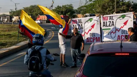 The world's most dangerous country for trade unionists Members of the Colombian Truck Drivers Association union protesting against diesel price rises last year