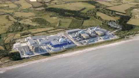 Sizewell C nuclear plant gets £14.2bn government investment Sizewell C A computer-generated image of what Sizewell C nuclear power station could look like, multiple buildings are shown including two with domes.