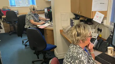 Behind the scenes at a GP 8am scramble The GP receptionists during the first part of their day answering dozens of calls that come within minutes.