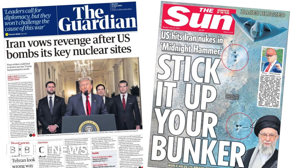 3e35f400 4fba 11f0 a466 d54f65b60deb 'Iran vows revenge' and 'Stick it up your bunker'
