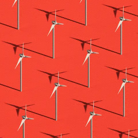 The huge sums energy firms get to NOT provide power BBC Wind turbines on a red background