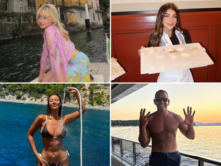 Celebs Vacaying In Italy