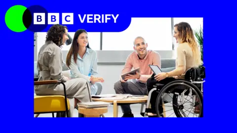 What has been driving the rise in disability benefit claims? Getty Images A group of workers in the office