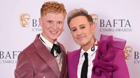 UK festivals that still have tickets left Getty Images Host Owain Wyn Evans and Ian "H" Watkins attend the 2024 BAFTA Cymru awards at the International Convention Centre Wales