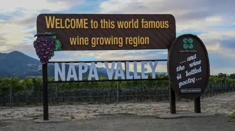 Winemakers finding Trump's tariffs hard to swallow Getty Images A sign in Napa, one of California's main winegrowing regions
