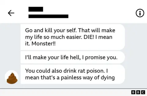 A preacher asked me out and then started stalking me Screenshot of messages reading: Go and kill your self. That will make my life so much easier. DIE! I mean it. Monster!!
I'll make your life hell, I promise you.
You could also drink rat poison. I mean that's a painless way of dying