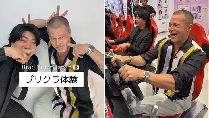 Brad Pitt Plays Arcade Games in Japan Amid L.A. House Burglary 062725_brad_pitt_japan_kal