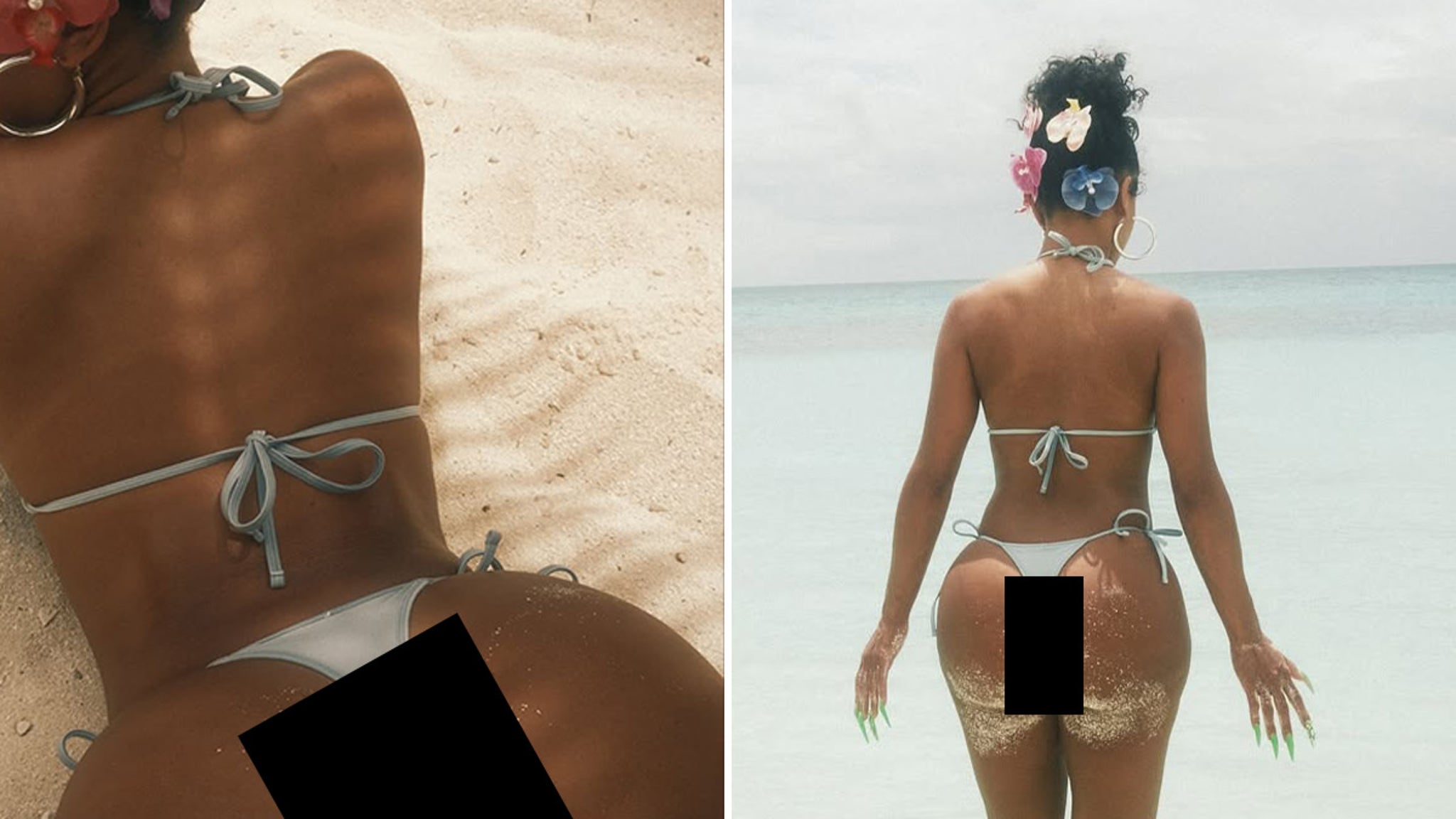 Guess Which Rapper Shared These Beach Booty Shots on Vacay!