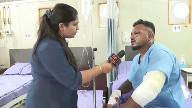 Indian Jet Crash's Sole Survivor Seen on Phone Walking Away From Wreck, New Video 061325_air_india_survivor_intv_kal