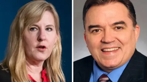 Minnesota lawmakers Melissa Hortman and John Hoffman targeted by gunman, suspect at large Star Tribune via Getty Images/Minnesota State Senate Melissa Hortman (left) and John Hoffman (right)