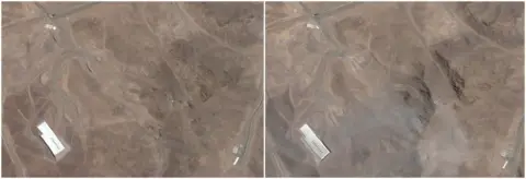 How Iran could respond to the US strikes Reuters A combination picture shows satellite images over Fordow, before and after the U.S. struck the underground nuclear facility, near Qom, Iran, June 2, 2025 (L) and June 22, 2025.